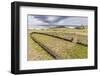 House Foundation and Sevem Moai in the Tahai Archaeological Zone-Michael-Framed Photographic Print