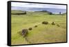 House Foundation and Six Moai in the Tahai Archaeological Zone-Michael Nolan-Framed Stretched Canvas