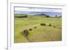 House Foundation and Six Moai in the Tahai Archaeological Zone-Michael Nolan-Framed Photographic Print