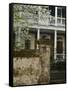 House front with balcony, Charleston, South Carolina, USA-Corey Hilz-Framed Stretched Canvas