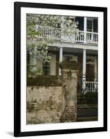 House front with balcony, Charleston, South Carolina, USA-Corey Hilz-Framed Photographic Print