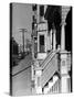 House Fronts in New Bedford-Jack Delano-Stretched Canvas