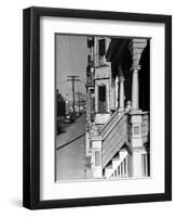 House Fronts in New Bedford-Jack Delano-Framed Photographic Print