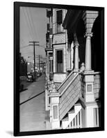 House Fronts in New Bedford-Jack Delano-Framed Photographic Print