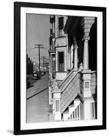 House Fronts in New Bedford-Jack Delano-Framed Photographic Print