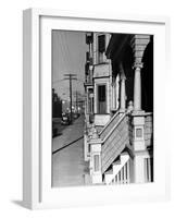 House Fronts in New Bedford-Jack Delano-Framed Photographic Print