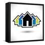 House (Home) And Residence Sign For Real Estate-smarnad-Framed Stretched Canvas