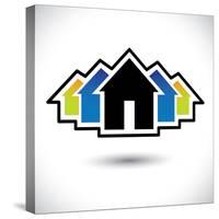 House (Home) And Residence Sign For Real Estate-smarnad-Stretched Canvas