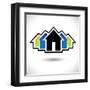 House (Home) And Residence Sign For Real Estate-smarnad-Framed Art Print