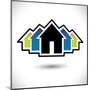 House (Home) And Residence Sign For Real Estate-smarnad-Mounted Art Print