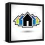House (Home) And Residence Sign For Real Estate-smarnad-Framed Stretched Canvas