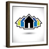 House (Home) And Residence Sign For Real Estate-smarnad-Framed Art Print