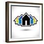 House (Home) And Residence Sign For Real Estate-smarnad-Framed Art Print