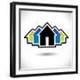 House (Home) And Residence Sign For Real Estate-smarnad-Framed Art Print