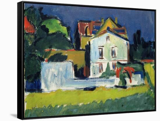 House in a Landscape-Ernst Ludwig Kirchner-Framed Stretched Canvas
