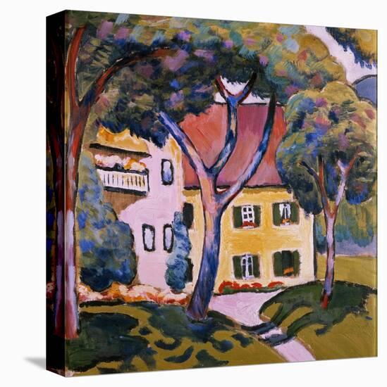 House in a Landscape-Auguste Macke-Stretched Canvas