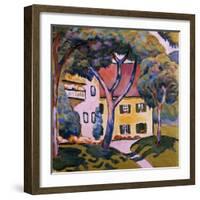 House in a Landscape-Auguste Macke-Framed Giclee Print