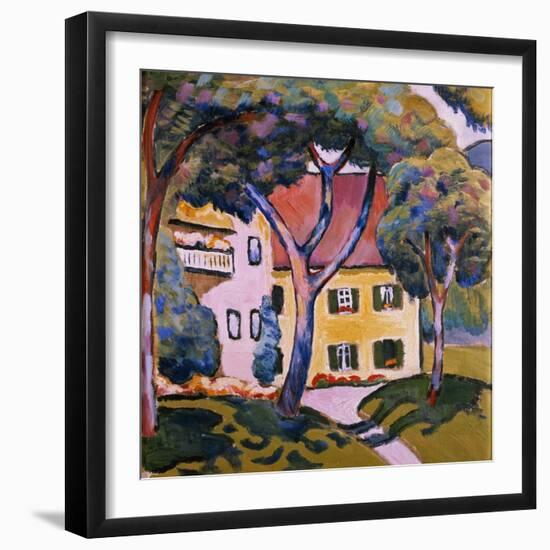 House in a Landscape-Auguste Macke-Framed Giclee Print