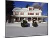 House in a Snow Covered Landscape-null-Mounted Photographic Print