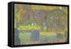 House In Attersee-Gustav Klimt-Framed Stretched Canvas