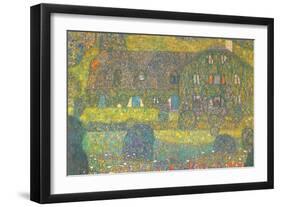 House in Attersee-Gustav Klimt-Framed Art Print