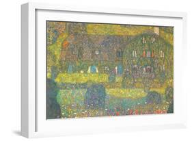 House in Attersee-Gustav Klimt-Framed Art Print