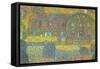 House in Attersee-Gustav Klimt-Framed Stretched Canvas