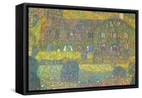 House in Attersee-Gustav Klimt-Framed Stretched Canvas