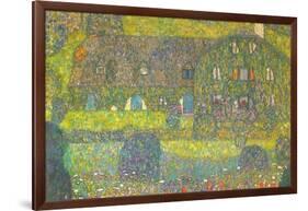 House In Attersee-Gustav Klimt-Framed Art Print