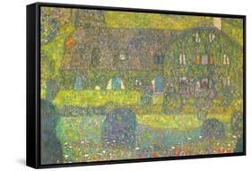 House In Attersee-Gustav Klimt-Framed Stretched Canvas