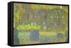 House In Attersee-Gustav Klimt-Framed Stretched Canvas