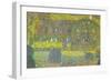 House In Attersee-Gustav Klimt-Framed Art Print