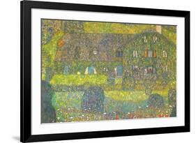 House In Attersee-Gustav Klimt-Framed Art Print