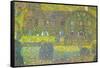 House In Attersee-Gustav Klimt-Framed Stretched Canvas