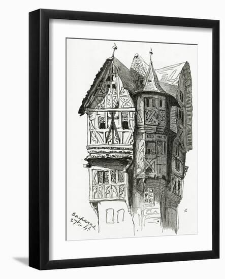 House in Bacharach on the River Rhine, 19th Century-Victor Hugo-Framed Giclee Print