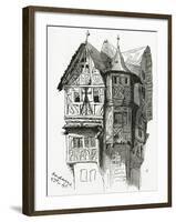 House in Bacharach on the River Rhine, 19th Century-Victor Hugo-Framed Giclee Print