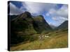 House in Glencoe Pass, Site of the Massacre of Glencoe, Highland Region, Scotland, UK-Patrick Dieudonne-Stretched Canvas