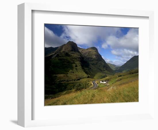 House in Glencoe Pass, Site of the Massacre of Glencoe, Highland Region, Scotland, UK-Patrick Dieudonne-Framed Photographic Print