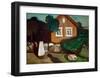 House in Moonlight, 1895-Edvard Munch-Framed Giclee Print