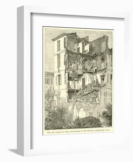 House in Nice, Demolished in the Riviera Earthquake, 1887-null-Framed Giclee Print