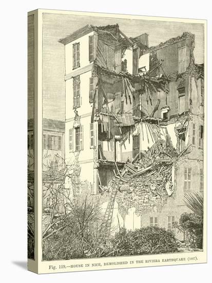 House in Nice, Demolished in the Riviera Earthquake, 1887-null-Stretched Canvas