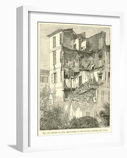 House in Nice, Demolished in the Riviera Earthquake, 1887-null-Framed Giclee Print