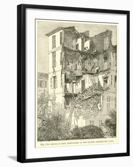 House in Nice, Demolished in the Riviera Earthquake, 1887-null-Framed Giclee Print