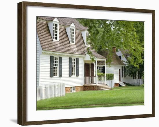 House in Nicholson Street, Dating from Colonial Times, Williamsburg, Virginia, USA-Pearl Bucknell-Framed Photographic Print