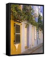 House in Old Walled City District, Cartagena City, Bolivar State, Colombia, South America-Richard Cummins-Framed Stretched Canvas