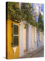 House in Old Walled City District, Cartagena City, Bolivar State, Colombia, South America-Richard Cummins-Stretched Canvas