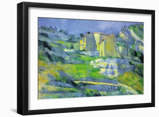 House In Provence-Paul Cézanne-Framed Art Print