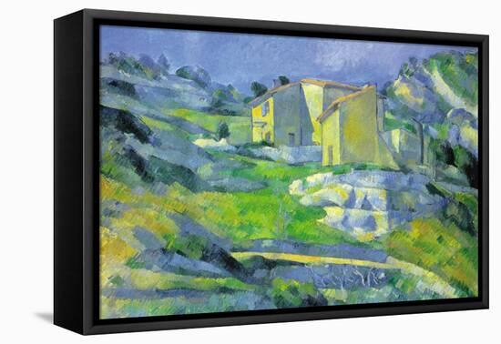 House In Provence-Paul Cézanne-Framed Stretched Canvas