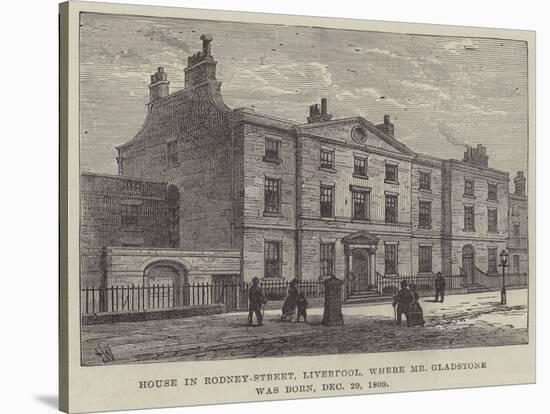 House in Rodney-Street, Liverpool, Where Mr Gladstone Was Born, 29 December 1809-Frank Watkins-Stretched Canvas