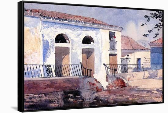 House in Santiago, Cuba, c.1885-Winslow Homer-Framed Stretched Canvas